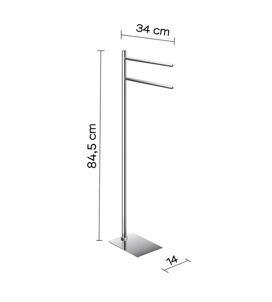PIANTANA PORTASALVIETTE GEDY "TRILLY" IN ACCIAIO INOX CROMATO