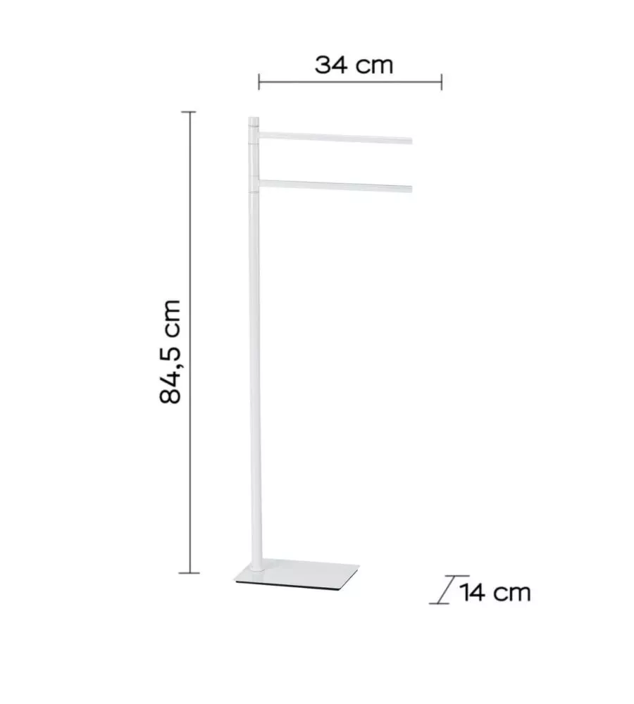 PIANTANA PORTASALVIETTE GEDY "TRILLY" IN ACCIAIO INOX BIANCO