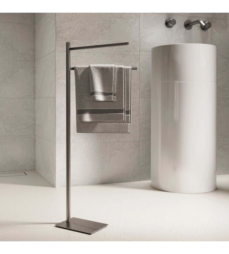 PIANTANA PORTASALVIETTE GEDY "TRILLY" IN ACCIAIO INOX GUN METAL