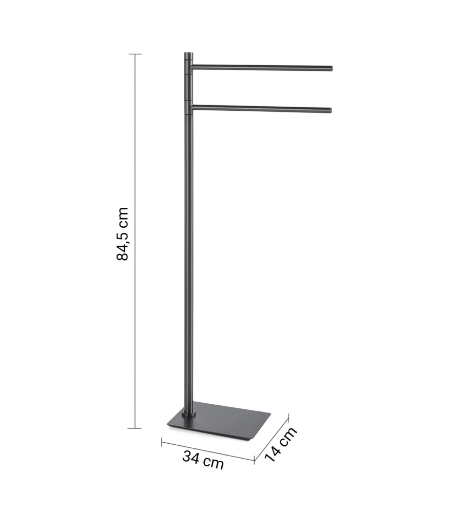 PIANTANA PORTASALVIETTE GEDY "TRILLY" IN ACCIAIO INOX GUN METAL
