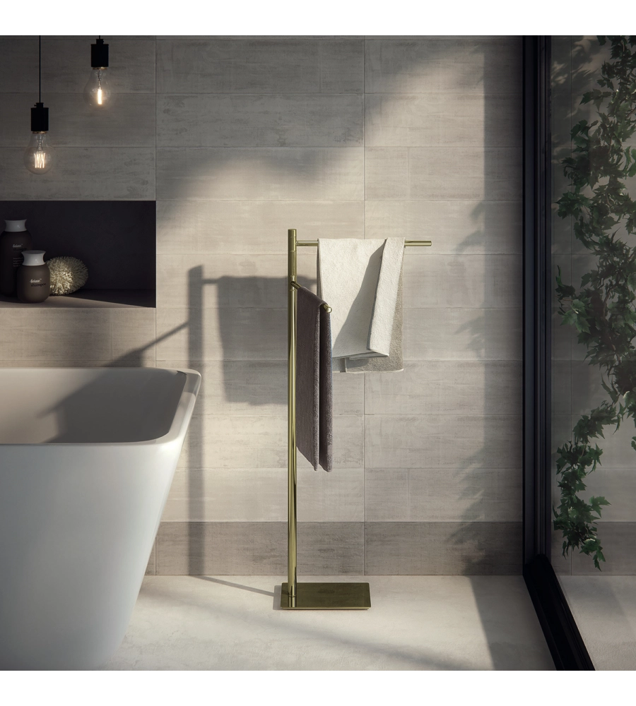PIANTANA PORTASALVIETTE GEDY "TRILLY" IN ACCIAIO INOX ORO SPAZZOLATO