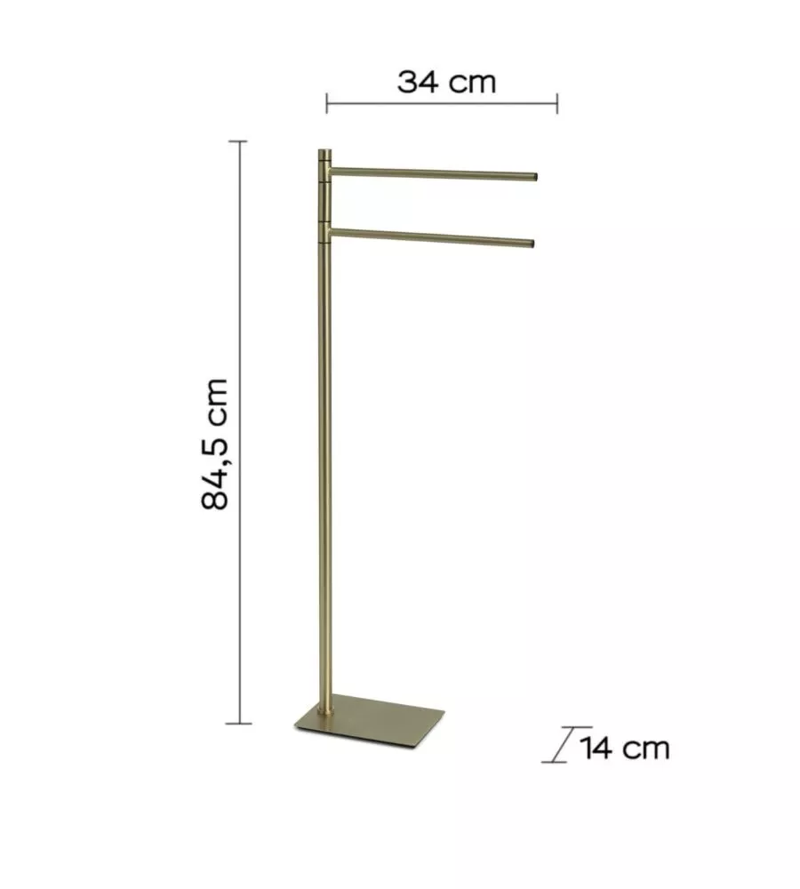 PIANTANA PORTASALVIETTE GEDY "TRILLY" IN ACCIAIO INOX ORO SPAZZOLATO