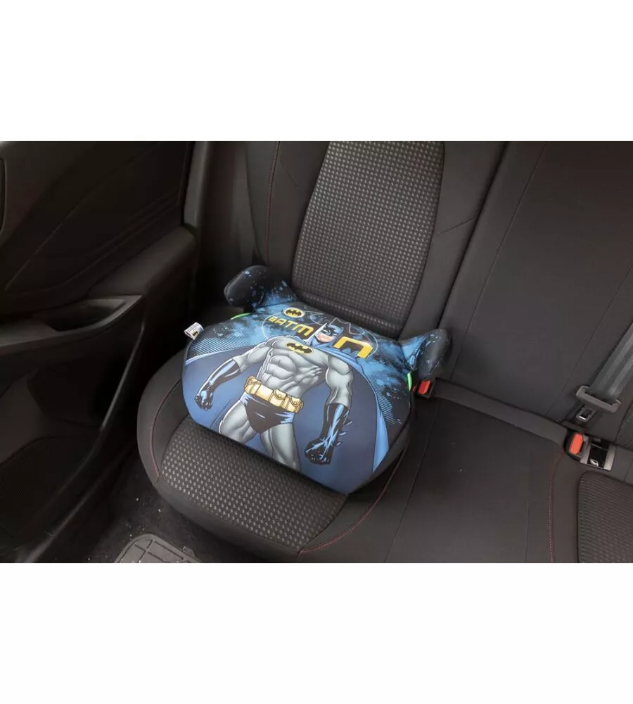 SEGGIOLINO ALZABIMBO AUTO DC COMICS "BATMAN" PER BAMBINI CON ALTEZZA DA 125 A 150 CM, ECE R129