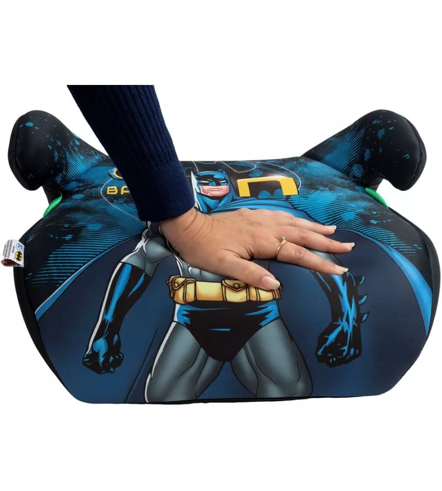 SEGGIOLINO ALZABIMBO AUTO DC COMICS "BATMAN" PER BAMBINI CON ALTEZZA DA 125 A 150 CM, ECE R129