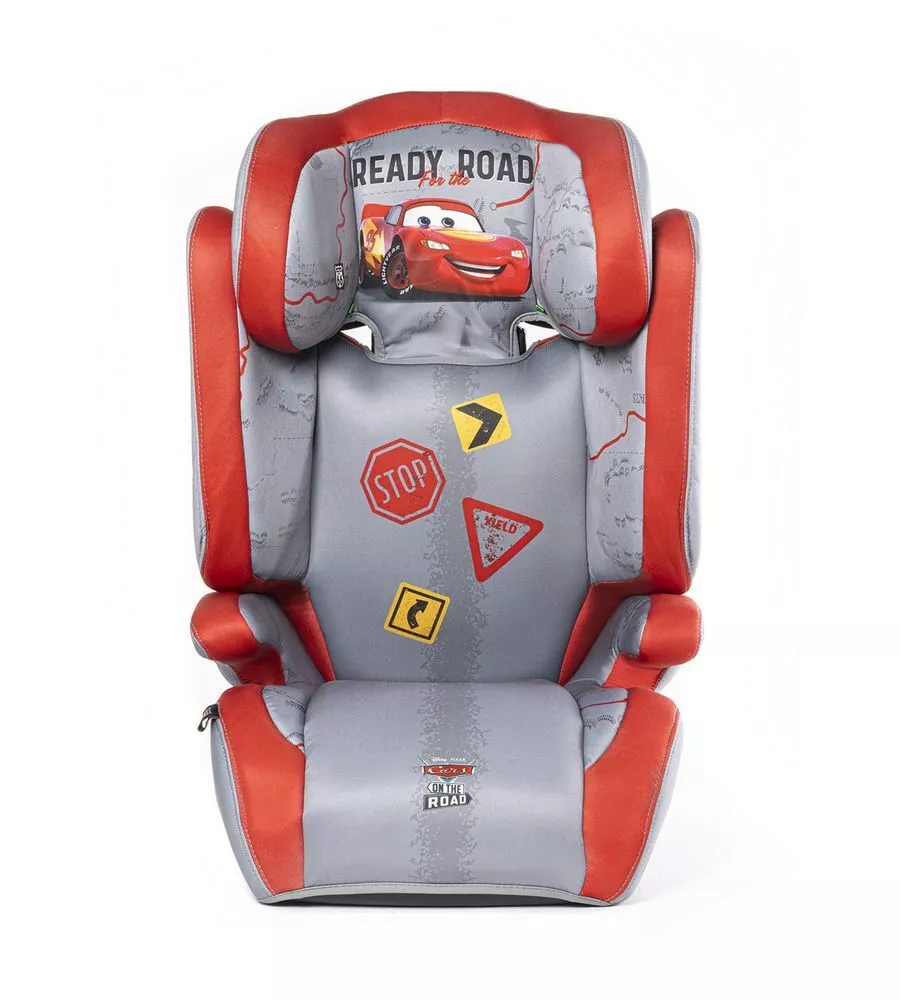 SEGGIOLINO AUTO DISNEY "CARS" PER BAMBINI CON ALTEZZA DA 100 A 150 CM, ECE R129
