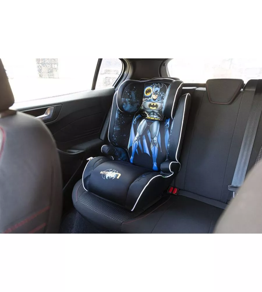 SEGGIOLINO AUTO DC COMICS "BATMAN" PER BAMBINI CON ALTEZZA DA 100 A 150 CM, ECE R 129