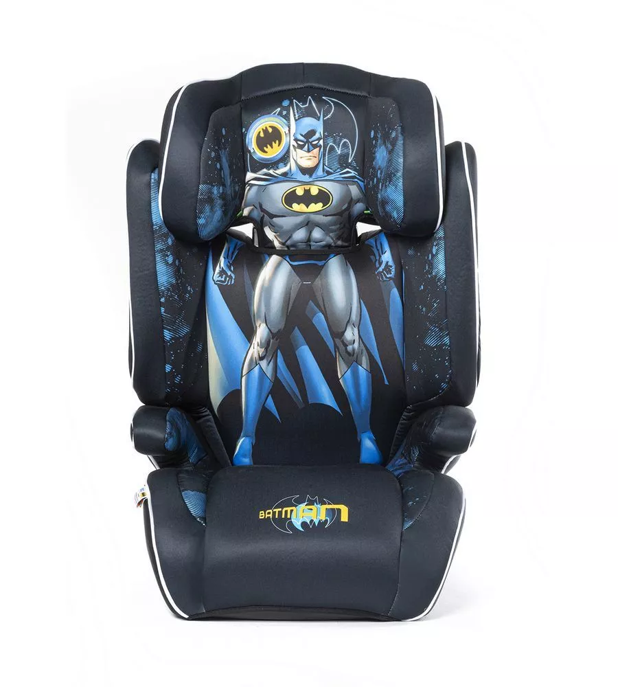 SEGGIOLINO AUTO DC COMICS "BATMAN" PER BAMBINI CON ALTEZZA DA 100 A 150 CM, ECE R 129