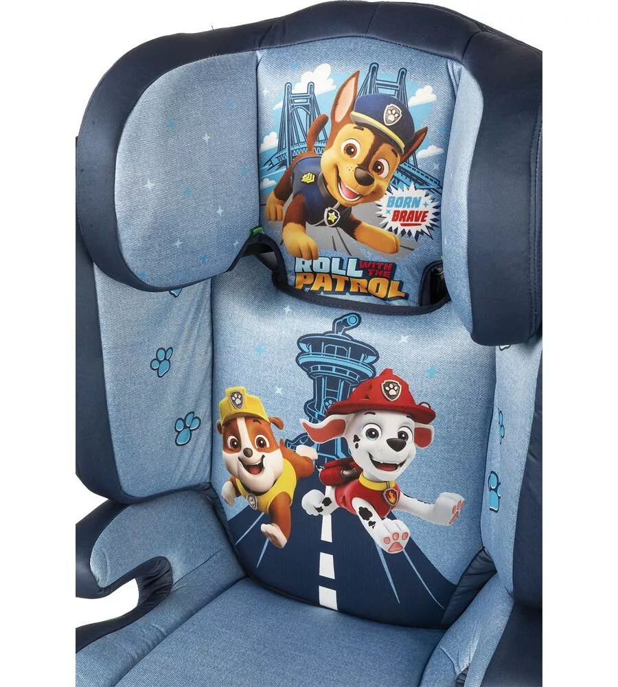 SEGGIOLINO AUTO "PAW PATROL" PER BAMBINI CON ALTEZZA DA 100 A 150 CM, ECE R129