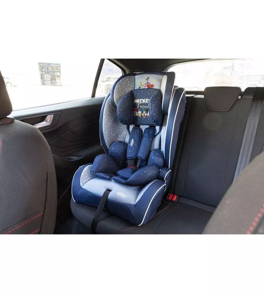 SEGGIOLINO AUTO DISNEY "MICKEY MOUSE" PER BAMBINI CON ALTEZZA DA 76 A 150 CM, ECE R129