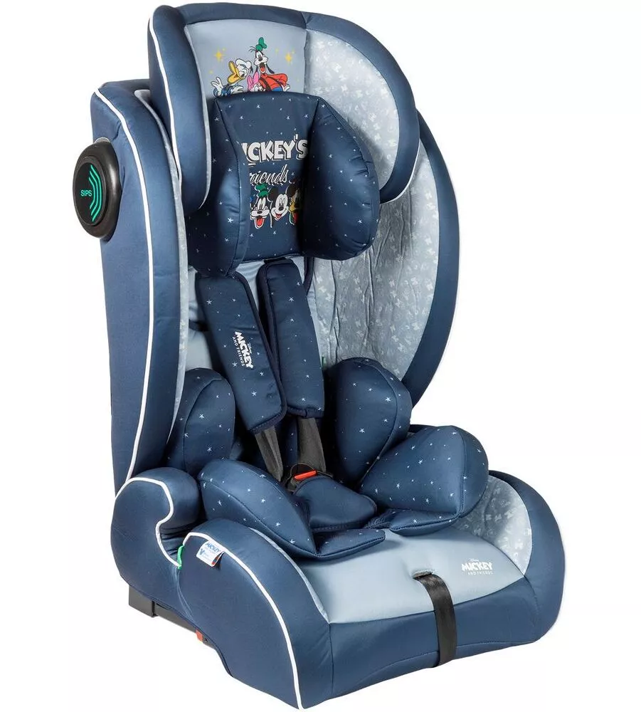 SEGGIOLINO AUTO DISNEY "MICKEY MOUSE" PER BAMBINI CON ALTEZZA DA 76 A 150 CM, ECE R129