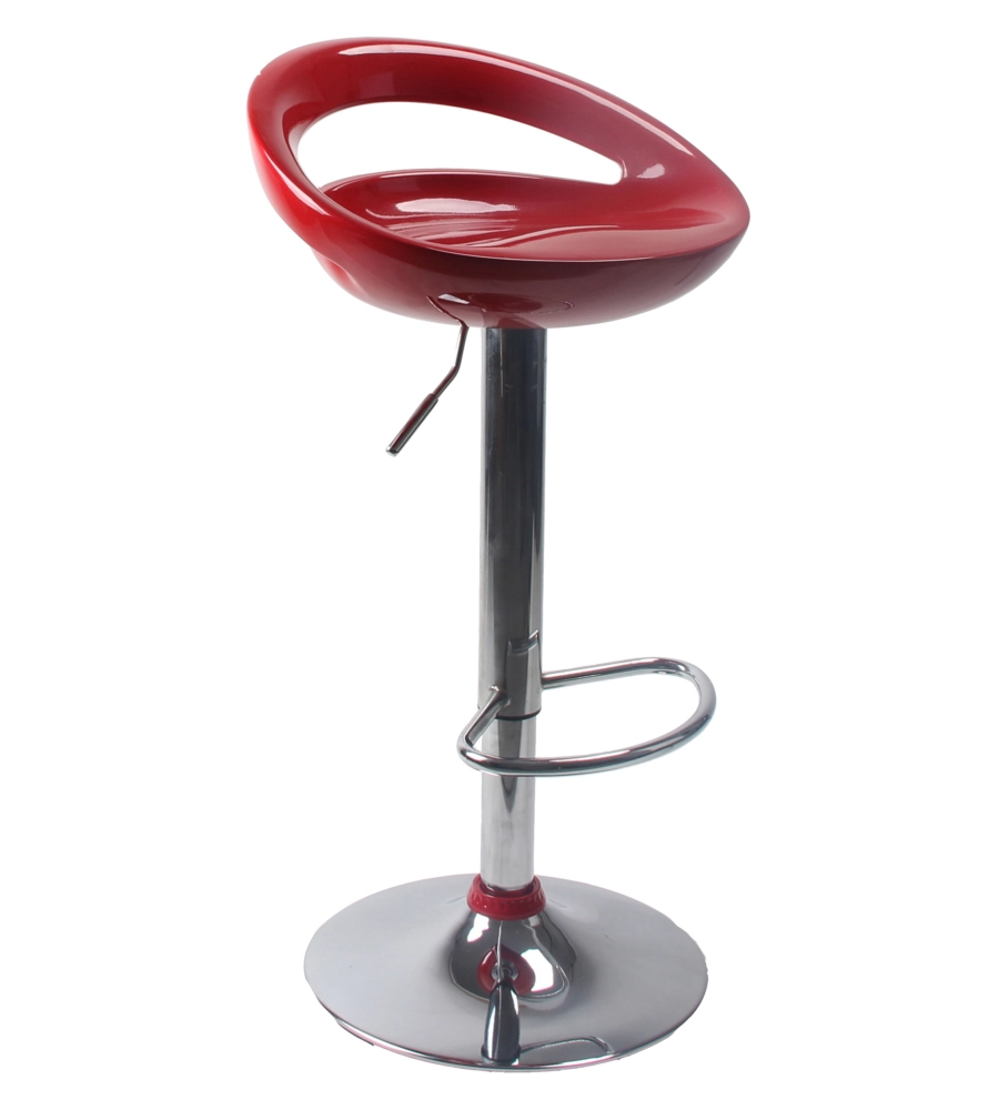 SGABELLO DA BAR "SEATTLE" ROSSO LUCIDO, 46X42X95 CM
