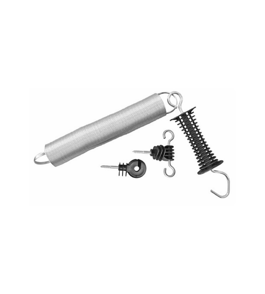 KIT PER PORTE RECINTO AMA MANIGLIA, ISOLATORE, MOLLA