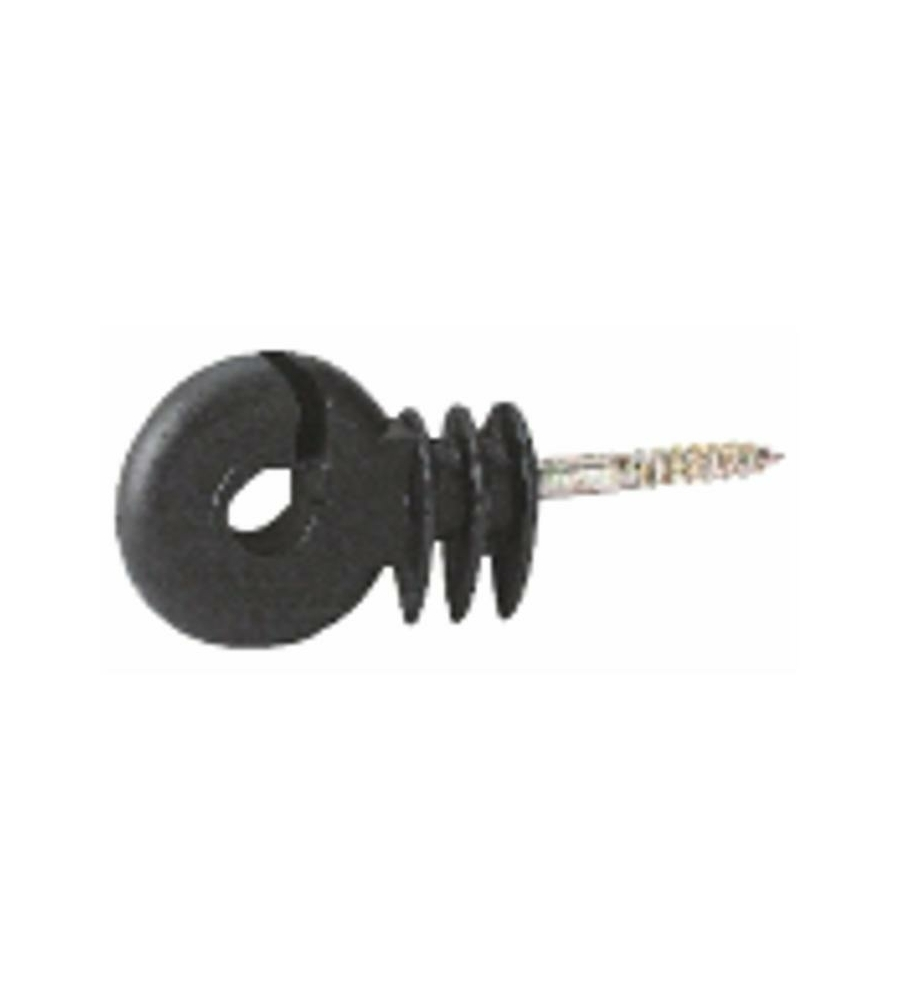 ISOLATORE RECINTO ELETTRICO AMA PER PALO IN LEGNO NERO Ø6 MM 100 PEZZI