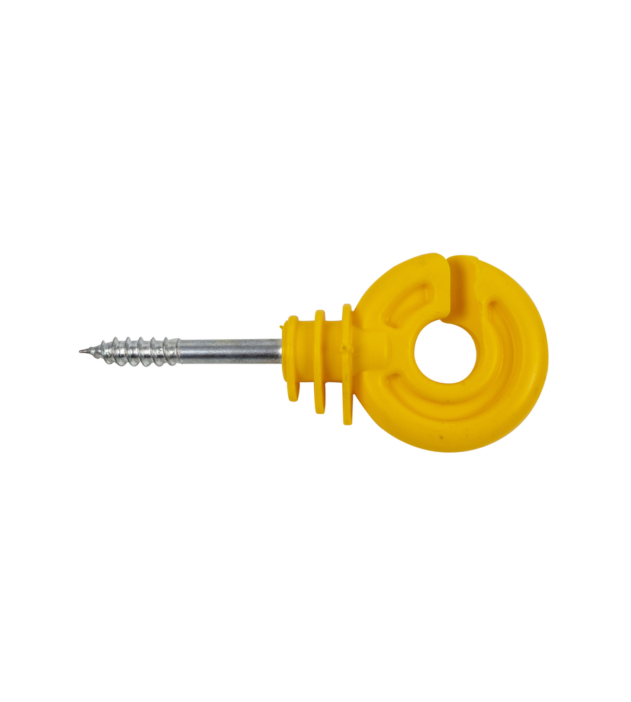 ISOLATORE RECINTO ELETTRICO AMA PER PALI IN LEGNO GIALLO Ø6 MM 100 PEZZI
