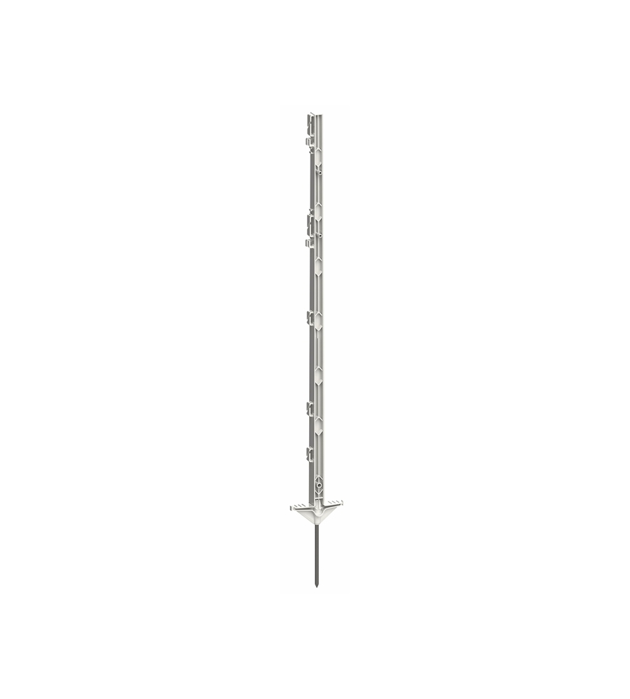 PICCHETTO PER RECINZIONE ELETTRICA AMA IN PLASTICA BIANCO 105 CM 40 PEZZI