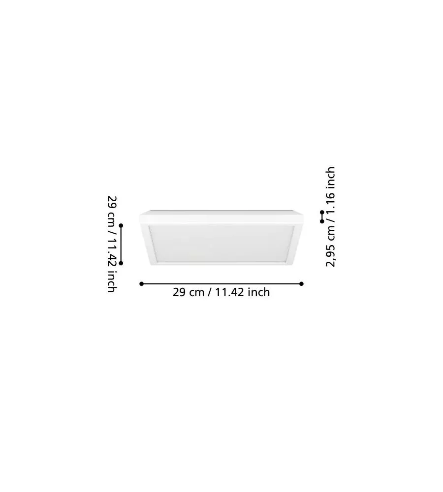 PLAFONIERA LED DA INTERNO EGLO "ROVITO" BIANCO 2700/4000/6500K