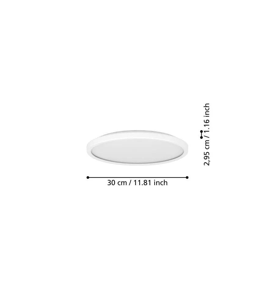 PLAFONIERA LED DA INTERNO EGLO "ROVITO" BIANCO TONDA 2700/4000/6500K