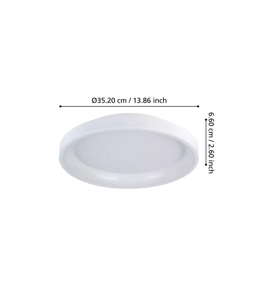 PLAFONIERA LED DA INTERNO EGLO "LORETELLO" BIANCO TONDO 2700-6500K
