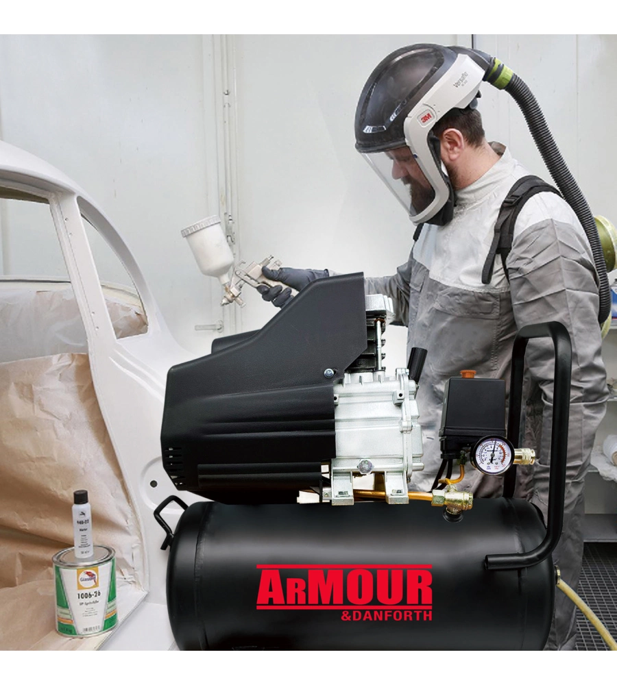 COMPRESSORE ARIA LUBRIFICATO ARMOUR&DANFORTH 24L 2 HP - COD. TMX20807