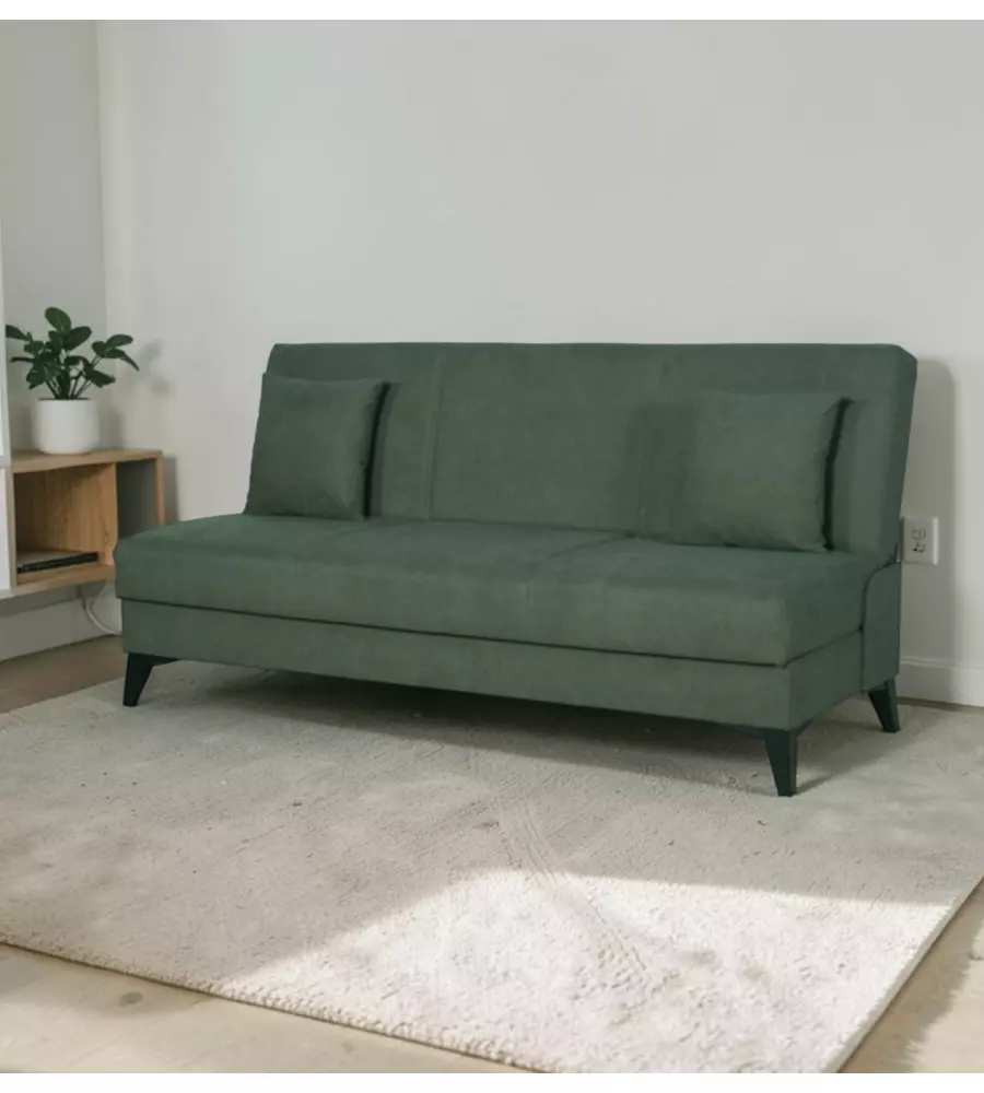 DIVANO 3 POSTI BELLAHOME "ABETE" VERDE SCURO, 185X78X90 CM
