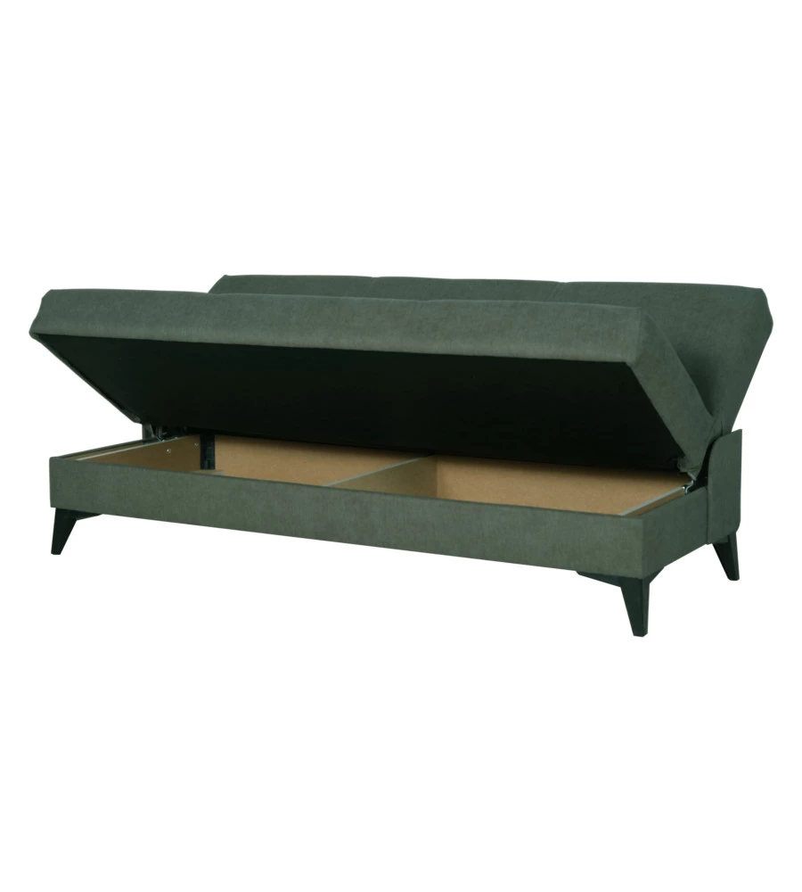 DIVANO 3 POSTI BELLAHOME "ABETE" VERDE SCURO, 185X78X90 CM