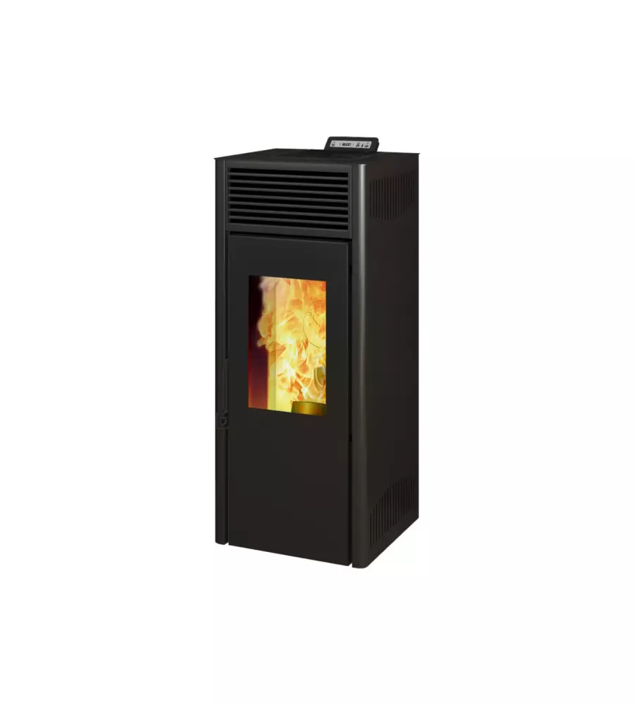 Stufa a pellet ventilata Invicta "Nola Plus" nero 9,5 kW
