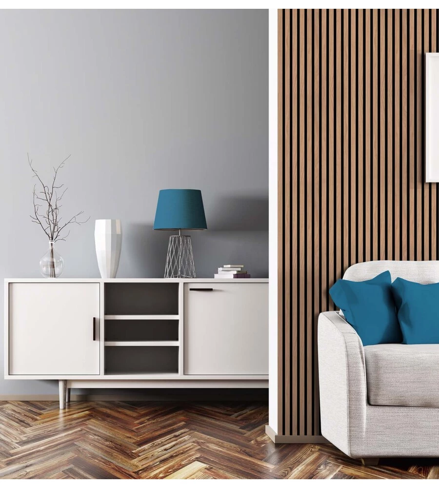 PANNELLO DECORATIVO A MURO "DECORSTRIP" ROVERE 500X1000X5 MM