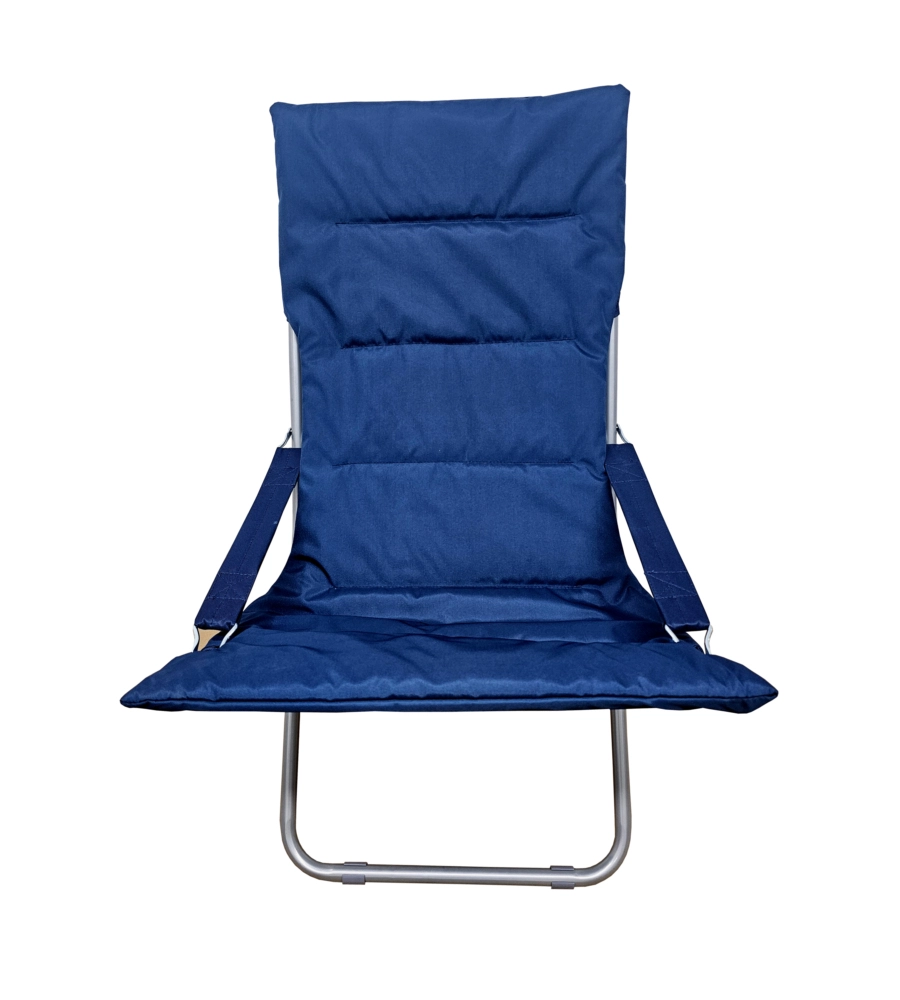 POLTRONA DA ESTERNO PIEGHEVOLE CON BRACCIOLI EUROGARDEN "CANAPONE" IN POLIESTERE BLU SFODERABILE 88X60X90 CM