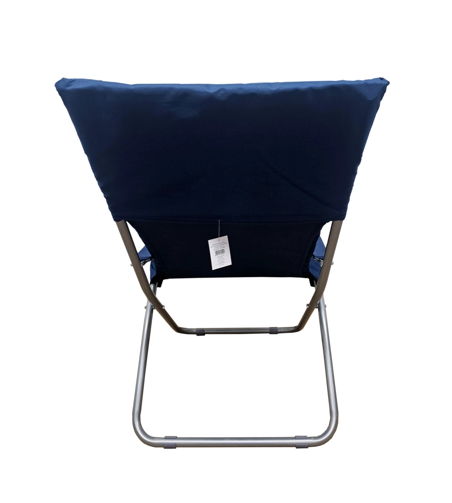 POLTRONA DA ESTERNO PIEGHEVOLE CON BRACCIOLI EUROGARDEN "CANAPONE" IN POLIESTERE BLU SFODERABILE 88X60X90 CM