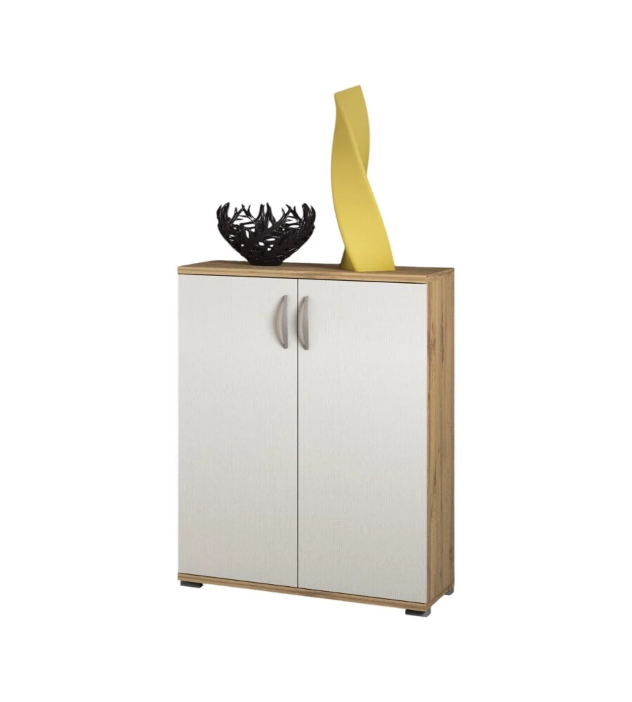 MOBILE MULTIUSO 2 ANTE "LONDRA 01" ROVERE BIANCO, 60X35X83 CM