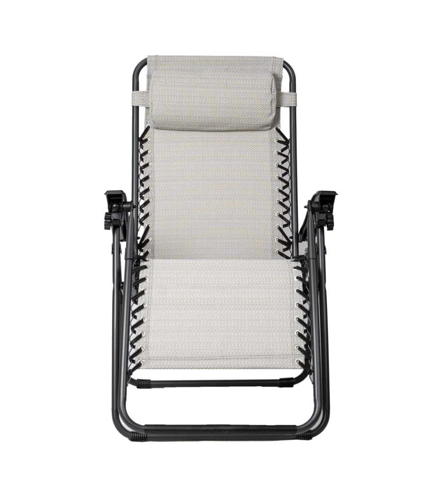 SDRAIO DA ESTERNO PIEGHEVOLE RECLINABILE EUROGARDEN "ZERO GRAVITY" GRIGIO MELANGE 178X65X110 CM