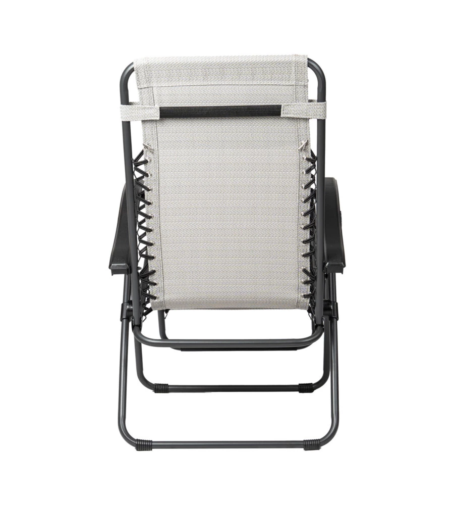 SDRAIO DA ESTERNO PIEGHEVOLE RECLINABILE EUROGARDEN "ZERO GRAVITY" GRIGIO MELANGE 178X65X110 CM