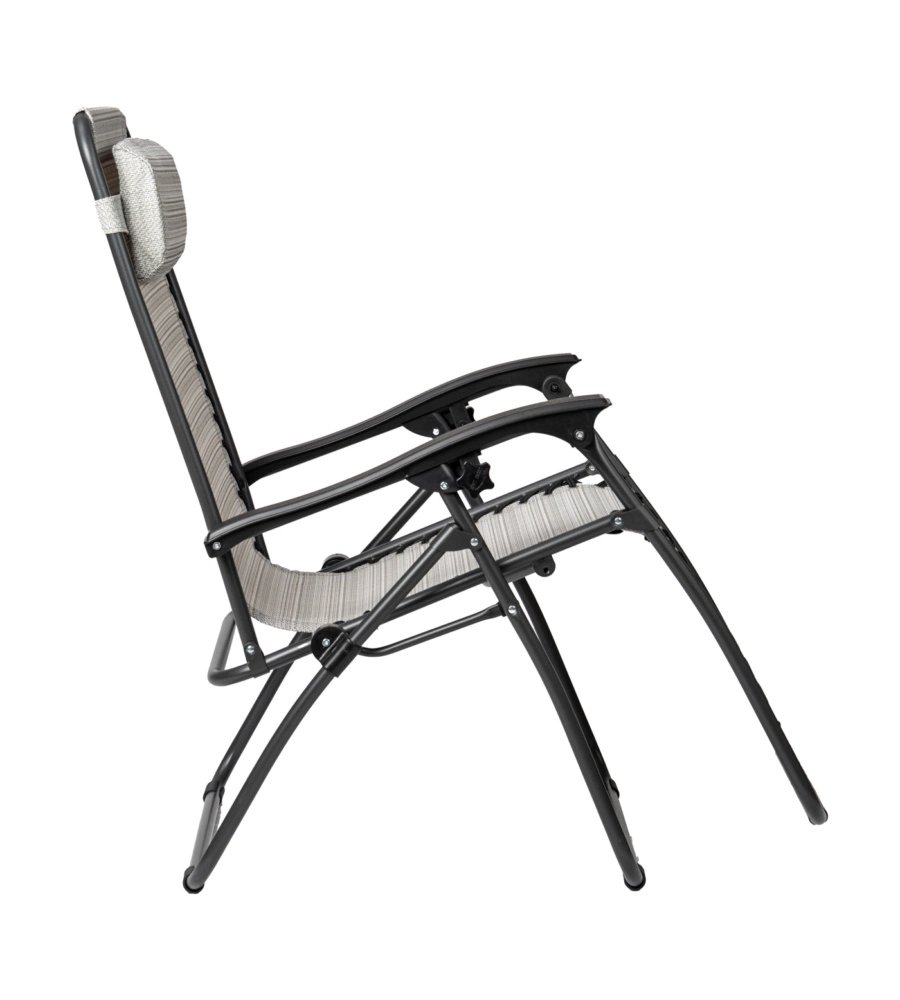 SDRAIO DA ESTERNO PIEGHEVOLE RECLINABILE EUROGARDEN "ZERO GRAVITY" GRIGIO MELANGE 178X65X110 CM