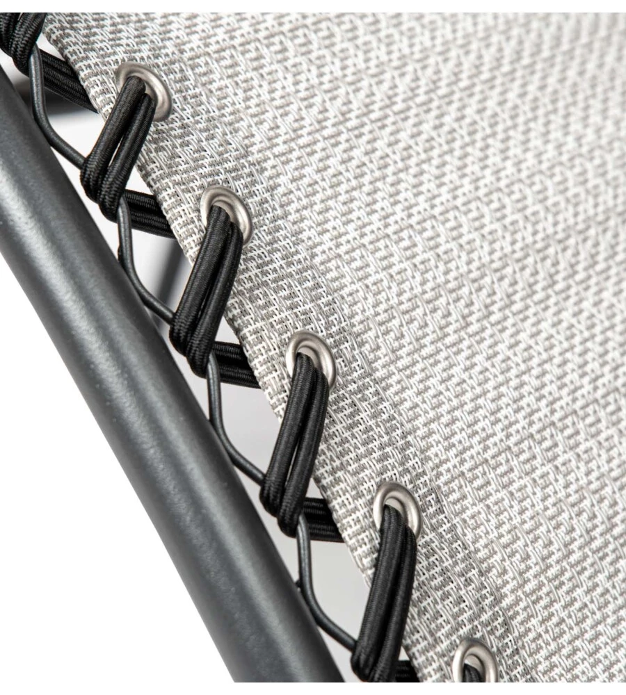 SDRAIO DA ESTERNO PIEGHEVOLE RECLINABILE EUROGARDEN "ZERO GRAVITY" GRIGIO MELANGE 178X65X110 CM