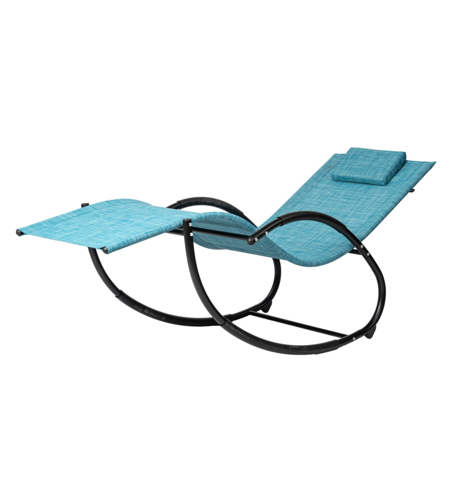 SDRAIO A DONDOLO DA ESTERNO EUROGARDEN "RELAXING" AZZURRO MELANGE 64X160X81 CM