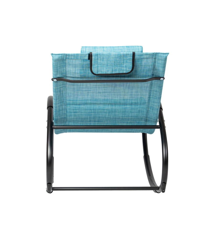 SDRAIO A DONDOLO DA ESTERNO EUROGARDEN "RELAXING" AZZURRO MELANGE 64X160X81 CM