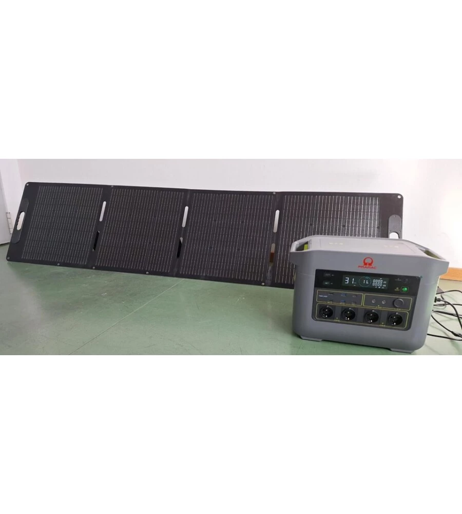 KIT PANNELLO SOLARE PER RICARICA AUTONOMA PRAMAC PER GENERATORI DI CORRENTE POWER STATION, 200W