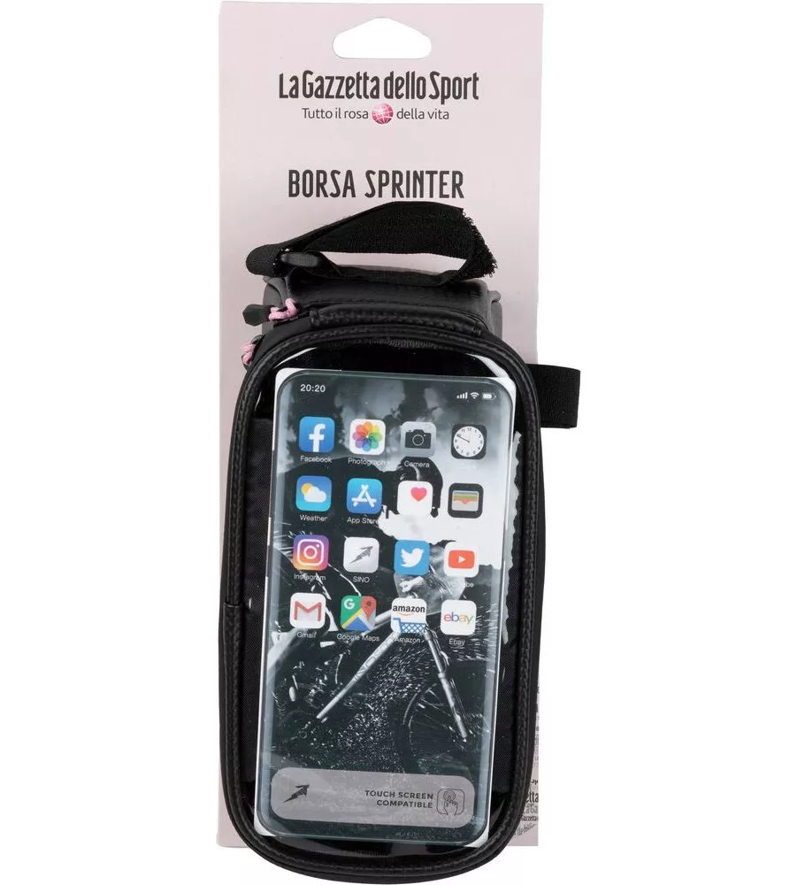 BORSA PER BICICLETTA GAZZETTA DELLO SPORT "SPRINTER" IDROREPELLENTE, 10X10X20 CM