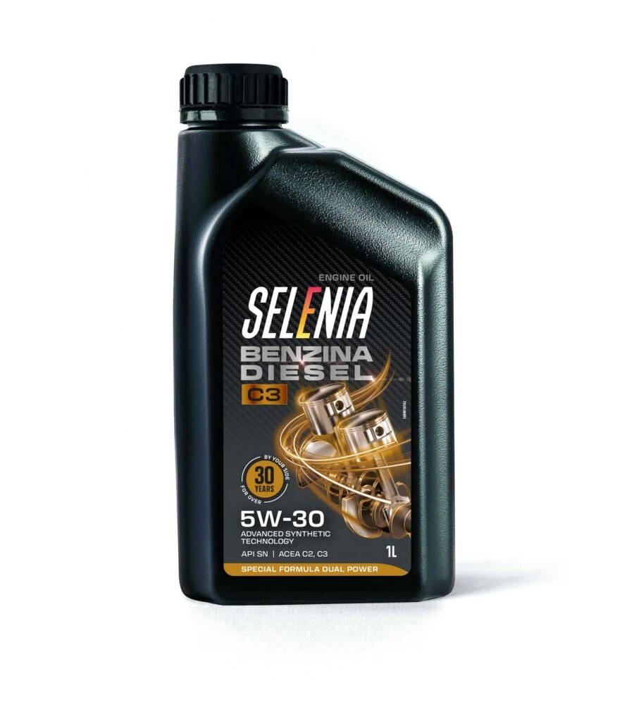 OLIO MOTORE BENZINA DIESEL C3 5W-30 SELENIA 1 LT