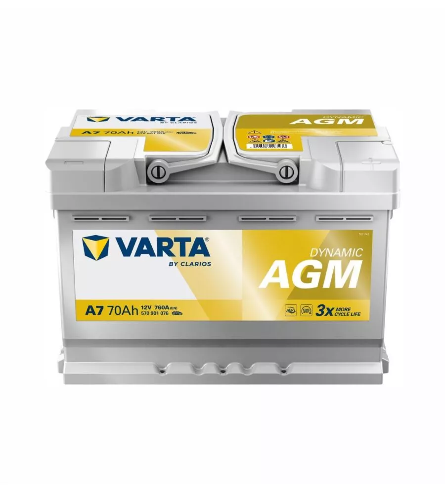 BATTERIA DI AVVIAMENTO AUTO VARTA "A7" 12V 70AH