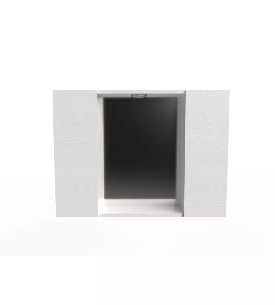 SPECCHIERA CON 2 ANTE E FARETTO LED BIANCO 81X16X60 CM
