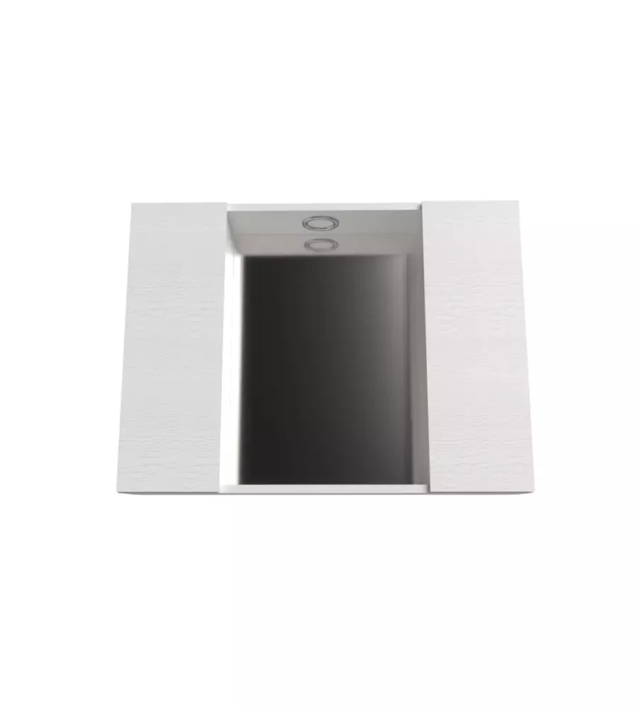 SPECCHIERA CON 2 ANTE E FARETTO LED BIANCO 81X16X60 CM