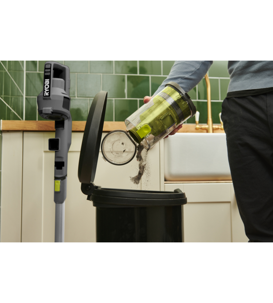ASPIRAPOLVERE A BATTERIA RYOBI "RSVS18-1C20G" BRUSHLESS CON BATTERIA 18V 2AH