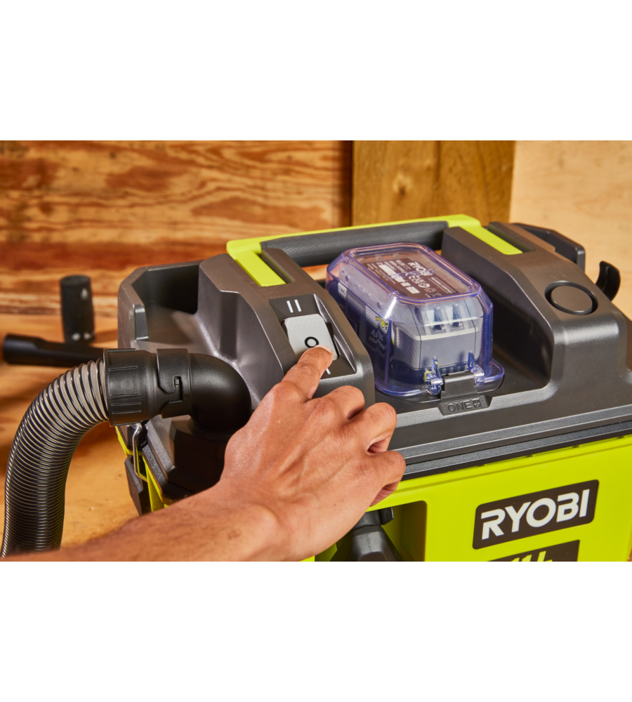 ASPIRATORE PORTATILE A BATTERIA RYOBI "RV1811" SOLO CORPO MACCHINA, 18 V