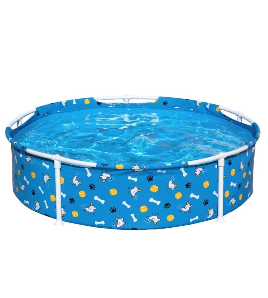 PISCINA FUORI TERRA CON STRUTTURA ROTONDA GIOCO PER CANI BESTWAY "FETCHIN' FUN" BLU 122X122X30,5 CM