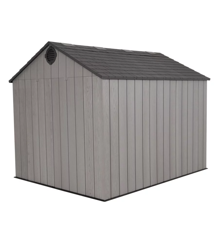 CASETTA DA GIARDINO LIFETIME IN RESINA EFFETTO LEGNO GRIGIO 244X305X241 CM