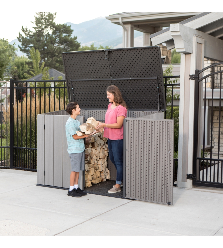 BOX DA GIARDINO LIFETIME IN RESINA GRIGIO 180X97X122 CM