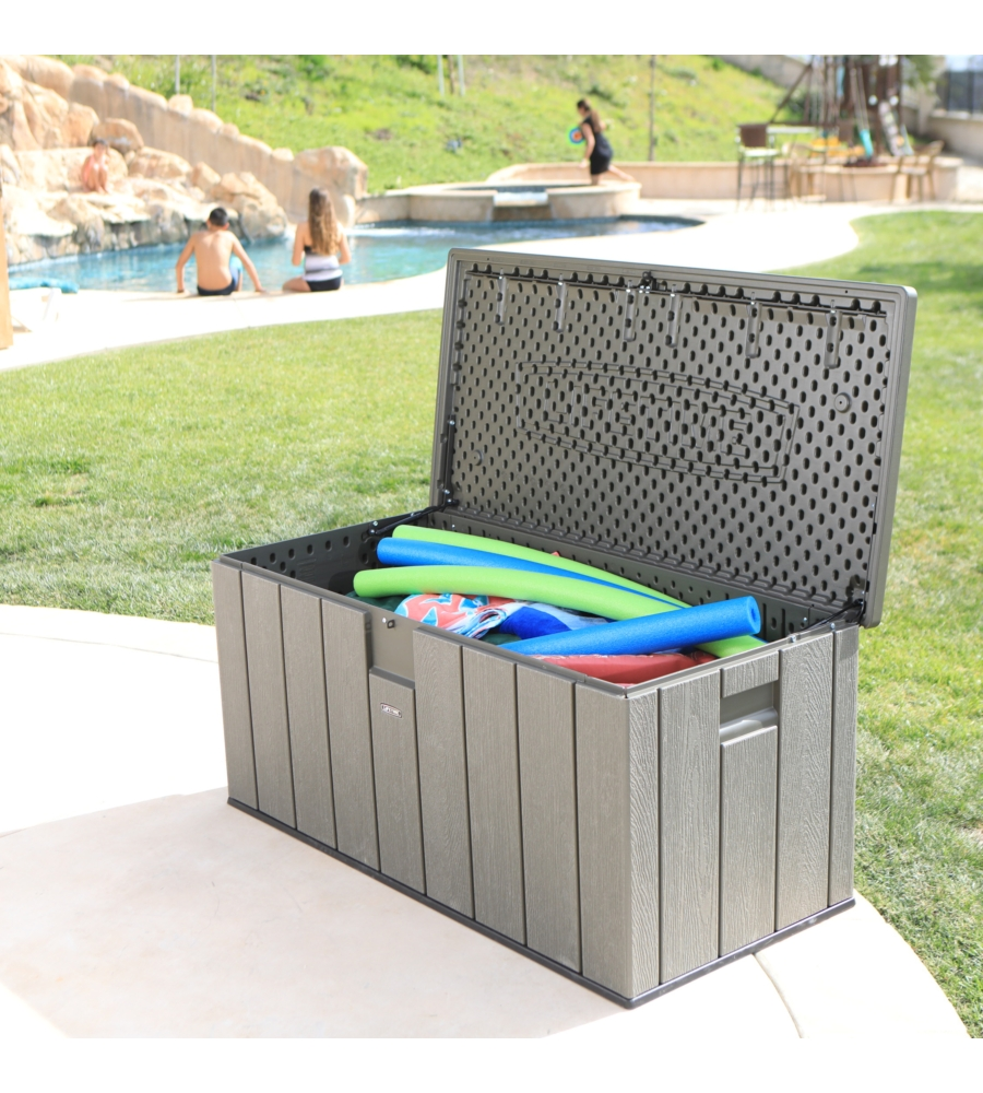 BAULE DA ESTERNO LIFETIME IN RESINA GRIGIO 150,7X71,9X69,1 CM