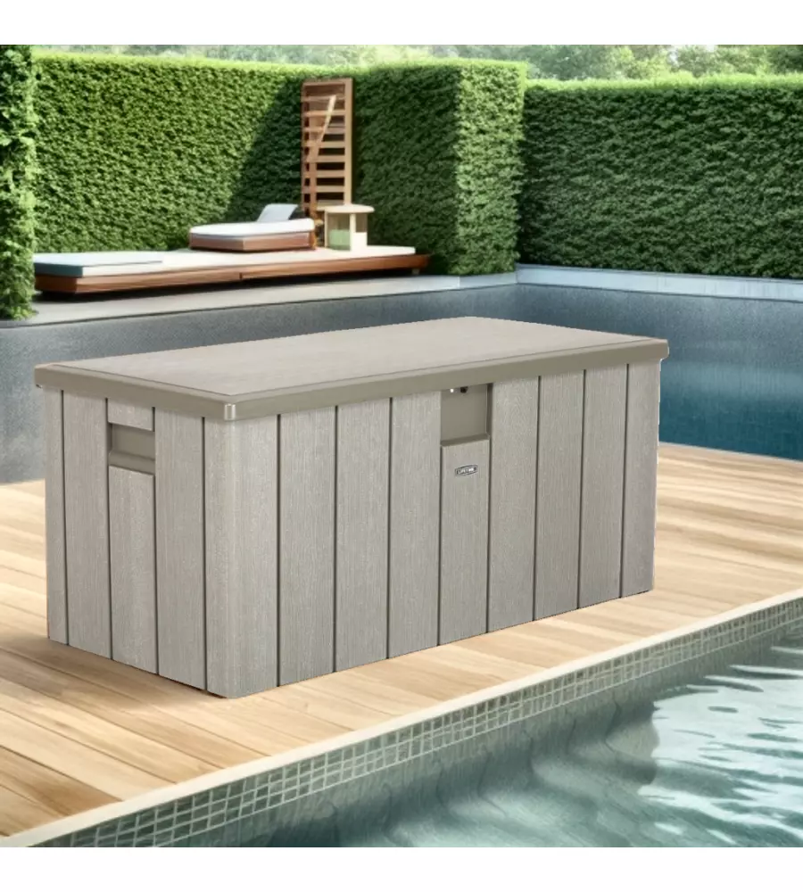 BAULE DA ESTERNO LIFETIME IN RESINA GRIGIO 150,7X71,9X69,1 CM
