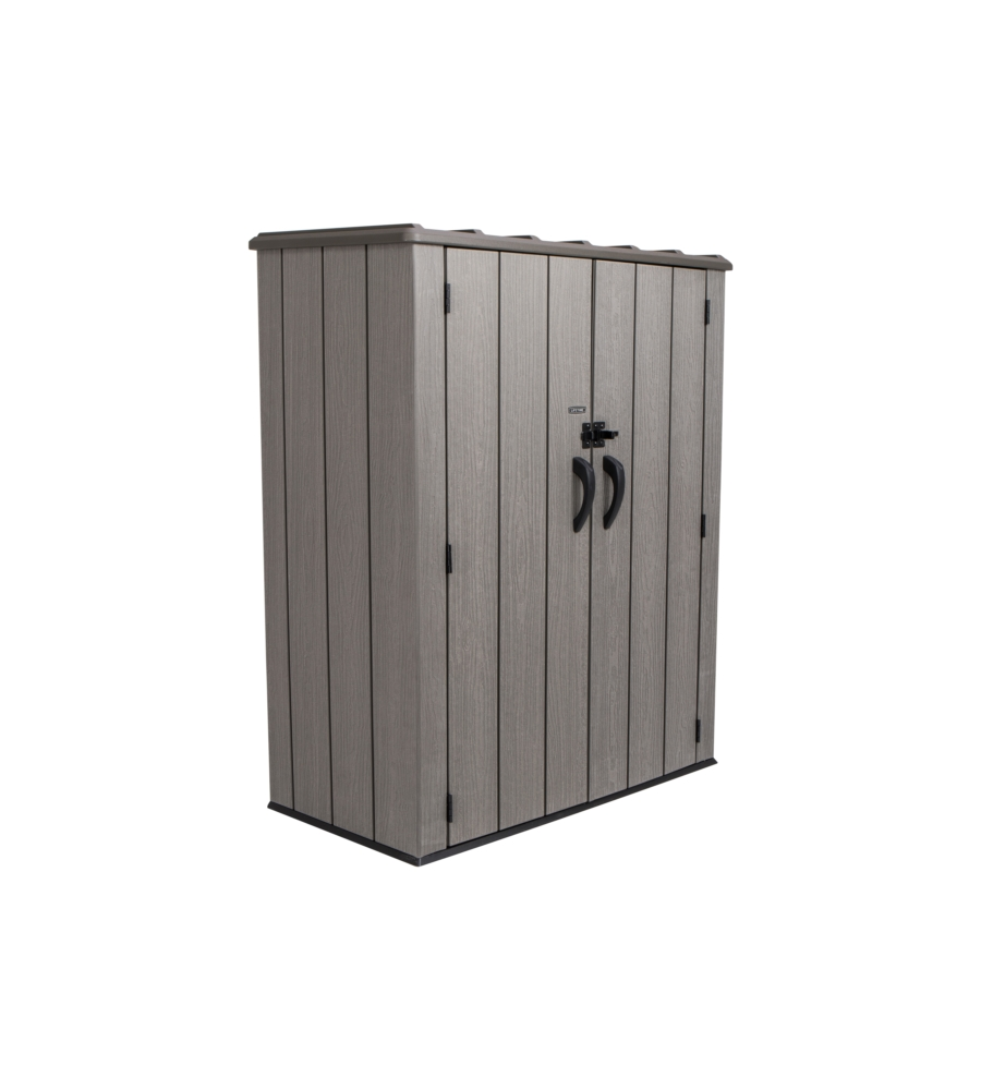ARMADIO DA ESTERNO LIFETIME IN RESINA GRIGIO 143X78,6X174,5 CM